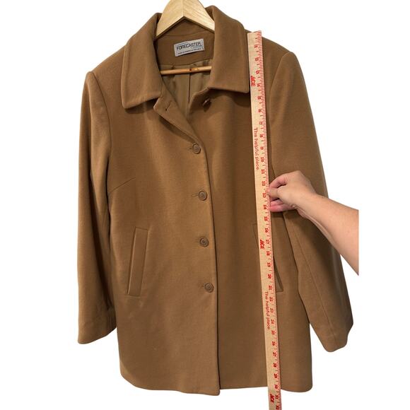 Neiman Marcus 14 Lambswool $499 Vintage Coat Button Front Jacket Camel Tan - Picture 7 of 9